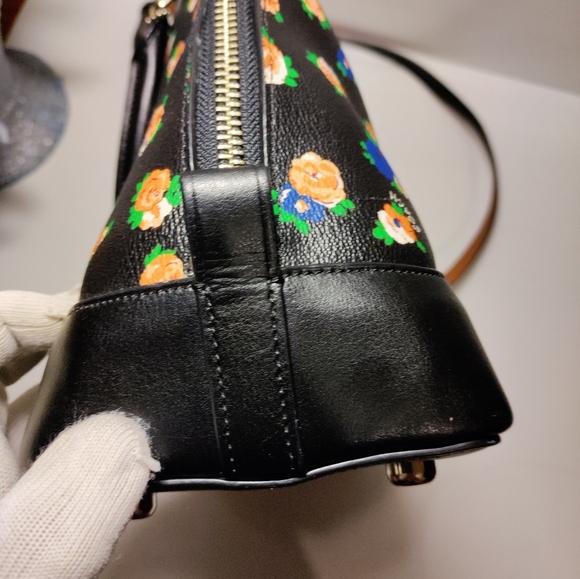 Coach Satchel Crossbody Purse Doomed Sierra Tea Rose Floral Print #F57924 - Picture 12 of 16